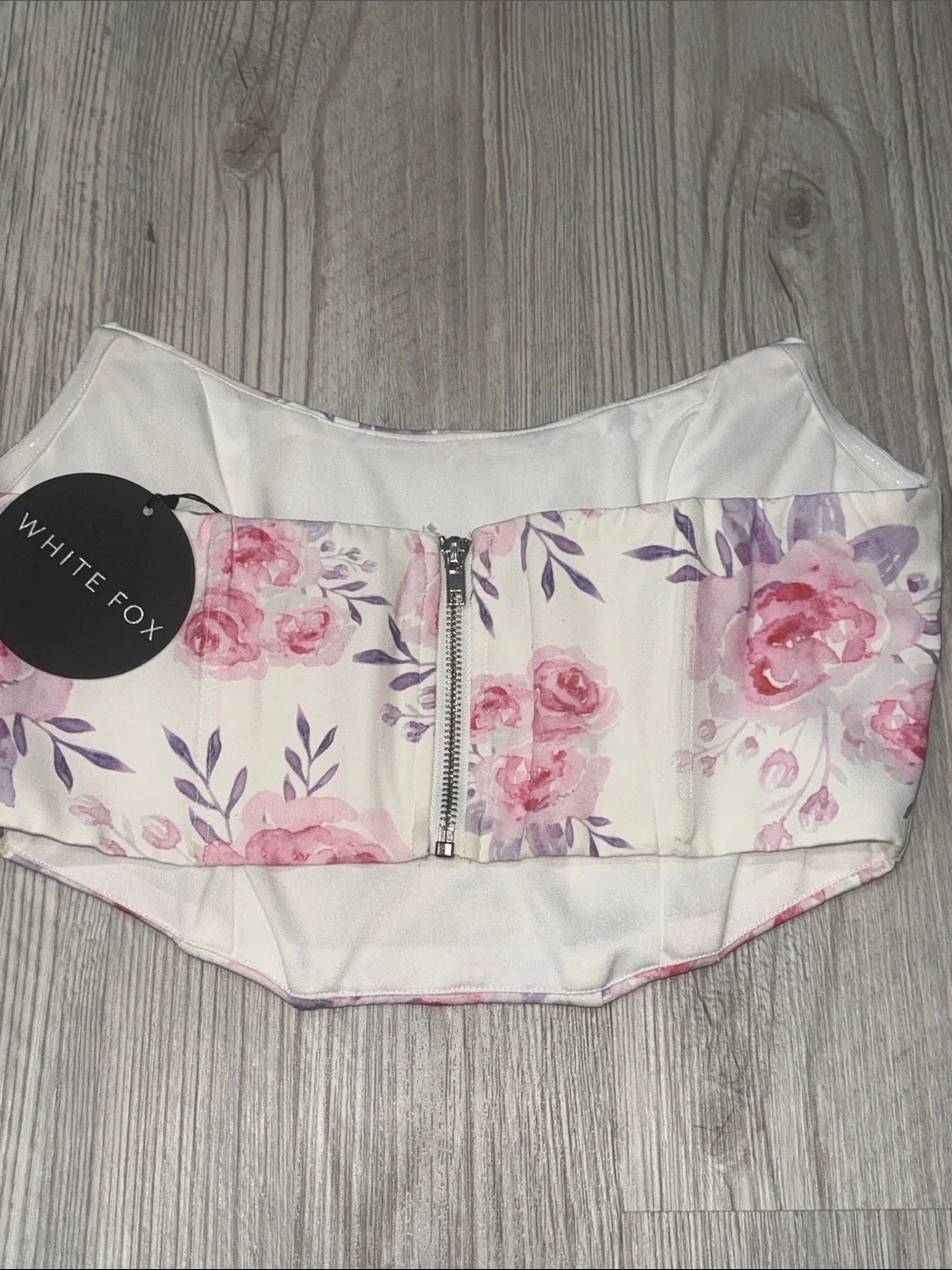 White Fox Boutique Pink & Purple Floral Bustier Hair Accessory